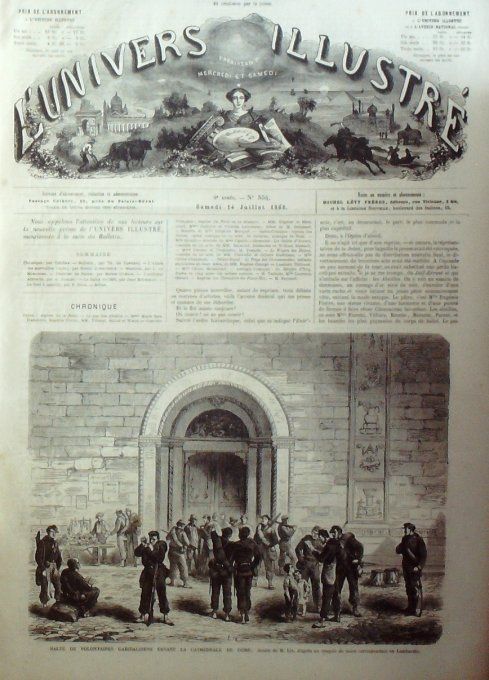 L'Univers illustré 1866 # 554 Italie Come Mantoue Rép.Tchèque Bohème   