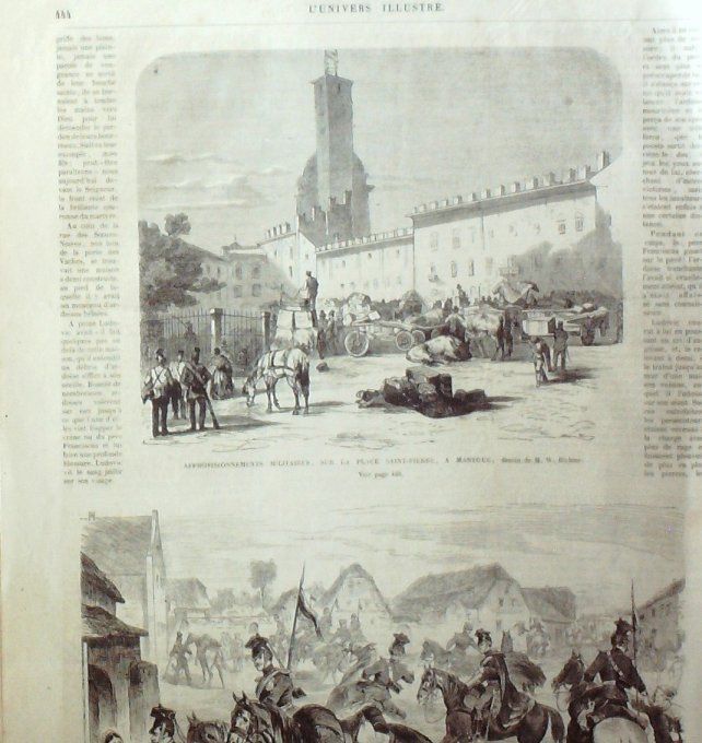 L'Univers illustré 1866 # 554 Italie Come Mantoue Rép.Tchèque Bohème   