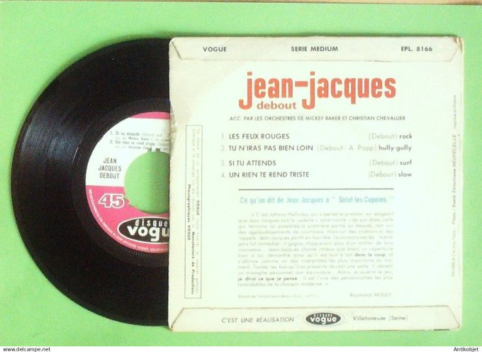 Debout Jean-Jacques 45T EP Les feux rouges 1963