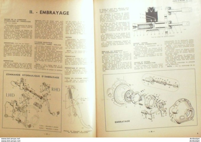 Revue Technique Automobile Ford Consul 315 Sunbeam Alpine Rapier Panhard PL 17 Tigre 183#1961