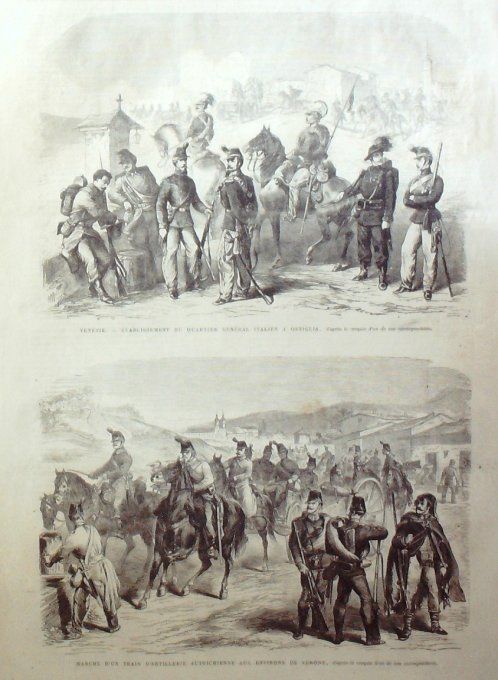 L'Univers illustré 1866 # 556 Italie Vérone Ostiglia Trieste Egypte Suez Afghanistan cavaliers