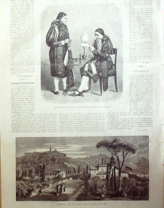 L'Univers illustré 1866 # 557 Argenteuil (95)  Italie Fiesole Florence Tyrol Ch.de fer Allemagne D  