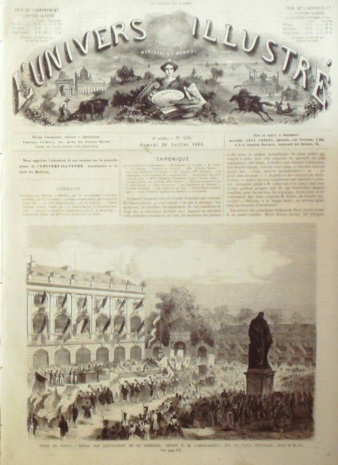 L'Univers illustré 1866 # 558 Nancy (54) Autriche cavaliers  