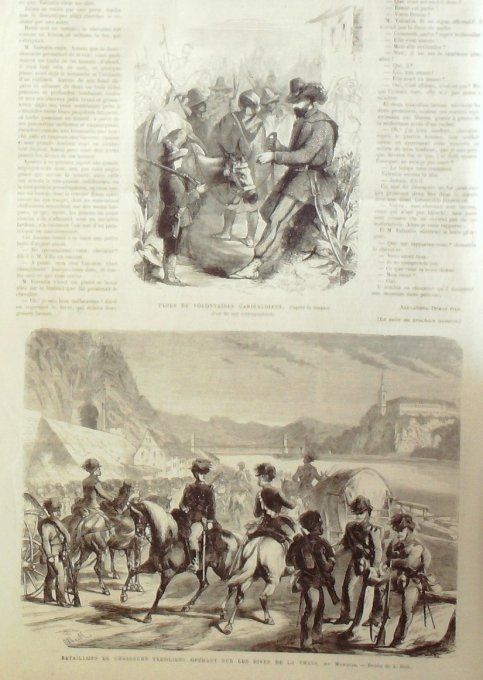 L'Univers illustré 1866 # 559 Hongrie Bucarest Hohenzollers Moravie Thaya Halage Great-Eastern