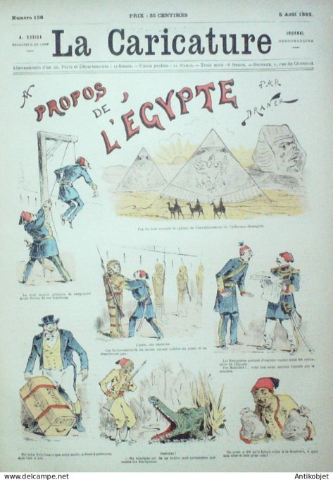 La Caricature 1882 n°136 L'Egypte Robida Draner Tinant Loys