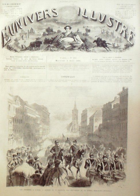 L'Univers illustré 1866 # 561 Allemagne Leipzig Autriche VienneFlorisdorf Rép.Tchèque Bohème