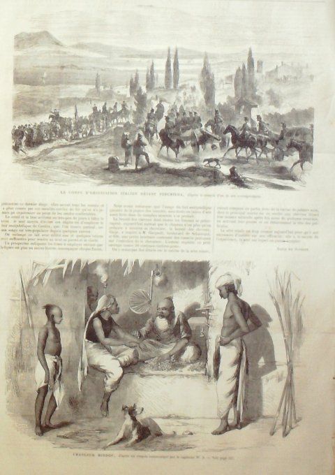 L'Univers illustré 1866 # 564 Allemagne Dresde Hulans chasseur Hindou 