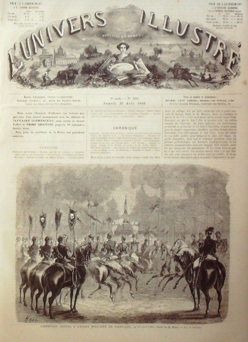 L'Univers illustré 1866 # 566 Allemagne Leipsick théâtre Usa Oregon St-Cyr Carrousel