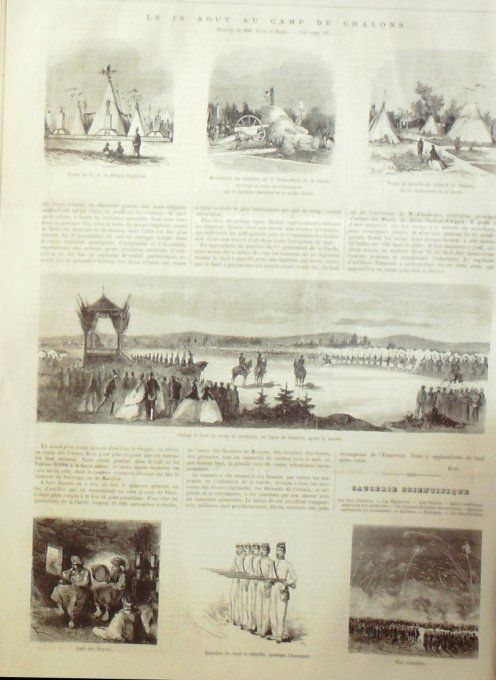 L'Univers illustré 1866 # 567 Usa Queensland Italie Venise Chalons camp militaire