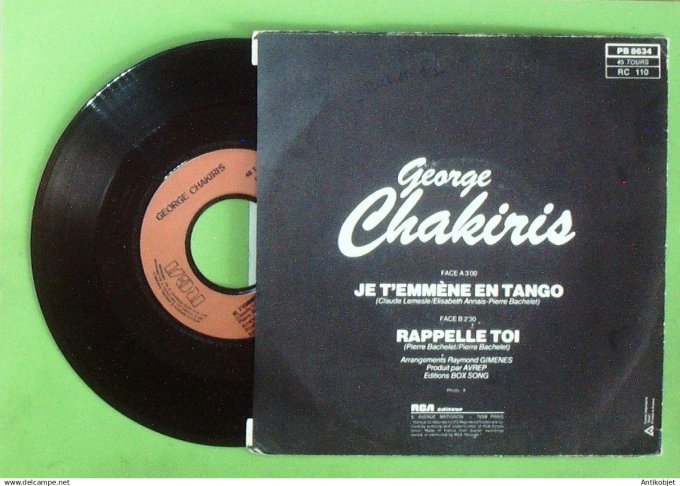 Chakiris George 45T SP Je t'emmène en tango 1980