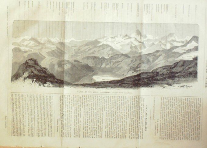 L'Univers illustré 1866 # 568 Alpes Valaisianes Hongrie Bucarest Marchands épices & sucreries