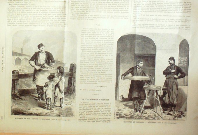 L'Univers illustré 1866 # 568 Alpes Valaisianes Hongrie Bucarest Marchands épices & sucreries