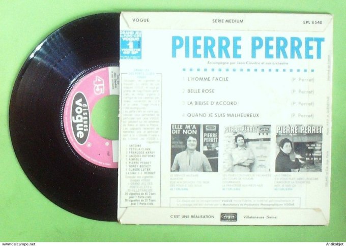 Perret Pierre 45T EP L'homme facile 1967