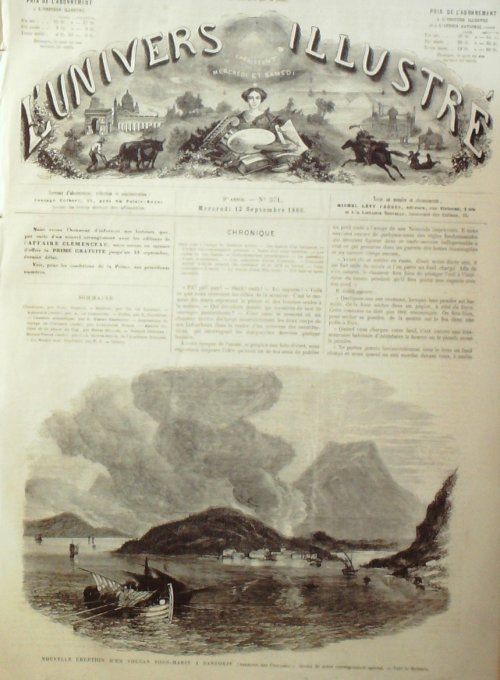 L'Univers illustré 1866 # 571 Grèce Santorin Grahamstown ivoire Allemagne Gotha Friedensteinstein 