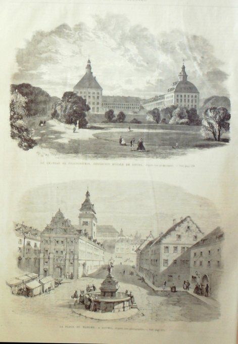 L'Univers illustré 1866 # 571 Grèce Santorin Grahamstown ivoire Allemagne Gotha Friedensteinstein 