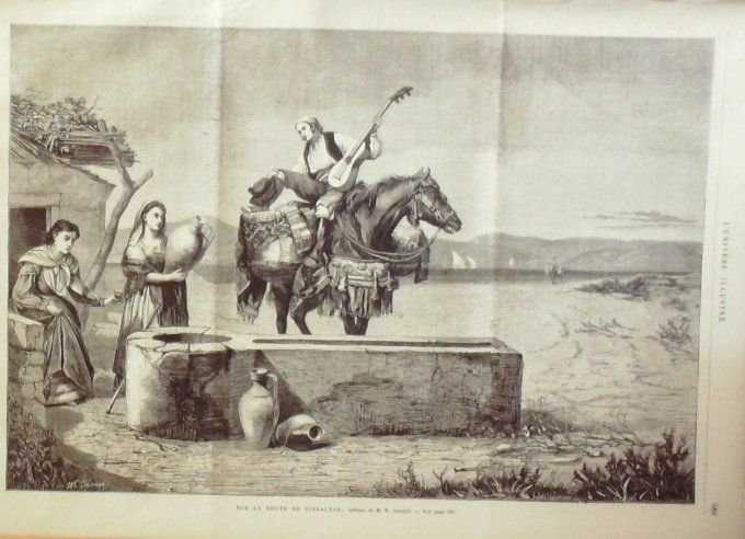 L'Univers illustré 1866 # 572 Gilbratar Venise Haïti port de Jacmel Passy Théâtre Rossini