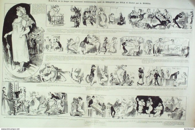 La Caricature 1880 n°  9 Femmes électrices éligibles Draner Robida Trick Négro