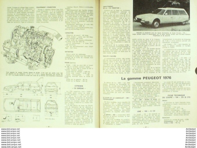 Revue Technique Automobile Datsun Cherry Citroën GS 6cv  #349