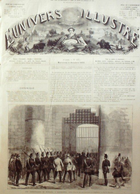 L'Univers illustré 1866 # 577 Angleterre Liverpool Comté de Shropshire Le Louvre