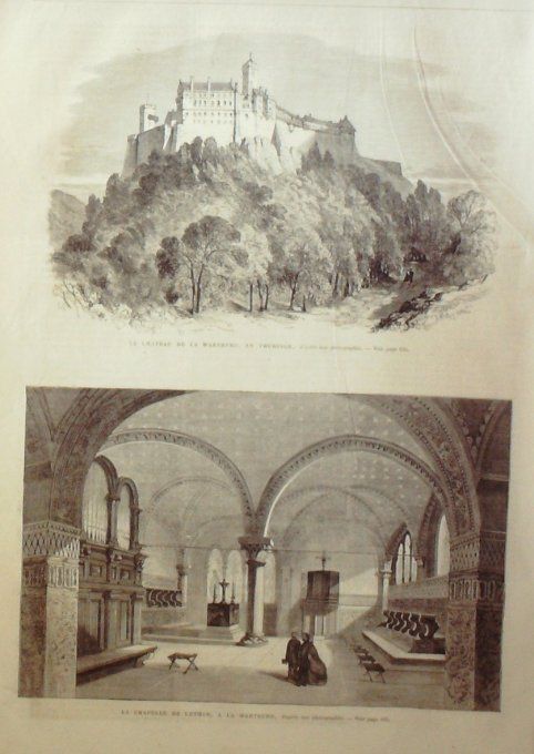 L'Univers illustré 1866 # 578 Allemagne Wartburg Thuringue Londres Régent street 