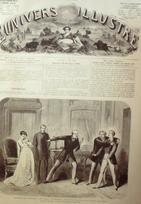 L'Univers illustré 1866 # 582 Allemagne Koenigstein Londres Quais de Tamise Honk-Kong Victoria   