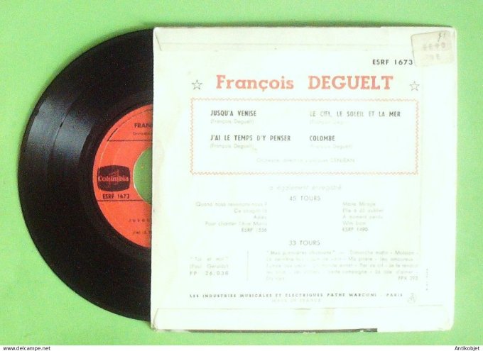 Deguelt François 45T EP Le ciel le soleil la mer 1965