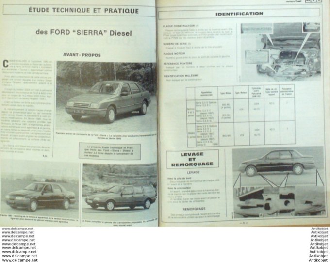 Revue Technique Automobile Ford Sierra 2.3D Renault 11 & 9 Mazda 121  #492