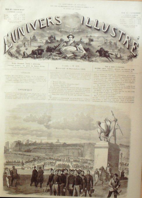 L'Univers illustré 1866 # 589 Roumanie Printemps Hiver en campagne Italie Mallamocco Lido