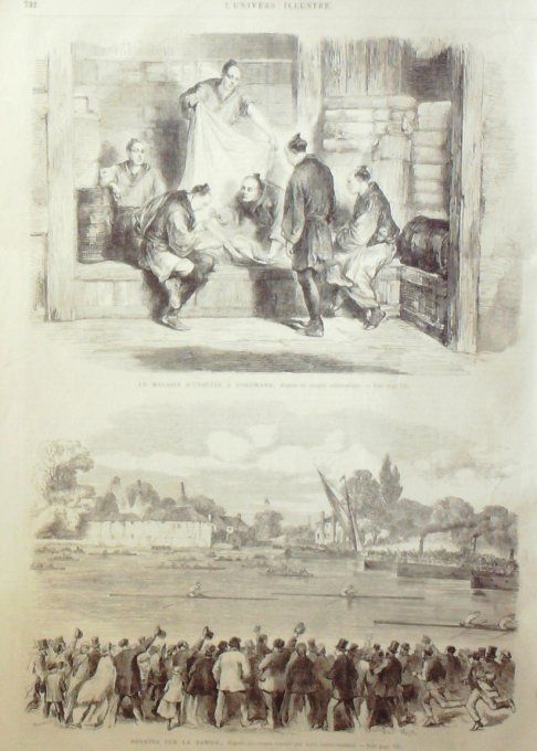 L'Univers illustré 1866 # 590 Russie joyaux de couronne St-Pétersbourg Japon Yokohoma Turin