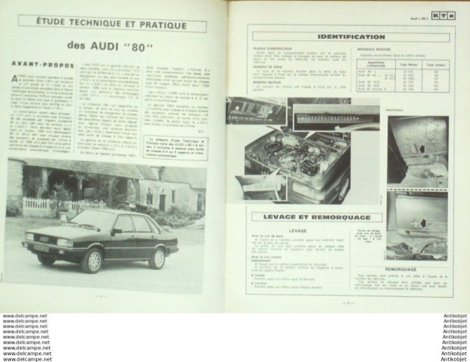 Revue Technique Automobile Audo 80 GL Peugeot 504 Toyota Land Cruiser  #417-1981