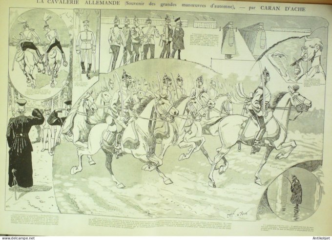 La Caricature 1884 n°253 Cavalerie Allemande Caran d'Ache