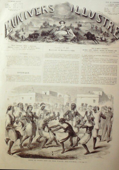 L'Univers illustré 1866 # 597 Alger Danses de nègres Roquefort (02) Russie Moscou Ste-Basile 