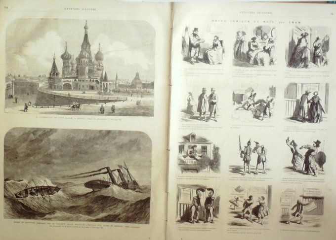 L'Univers illustré 1866 # 597 Alger Danses de nègres Roquefort (02) Russie Moscou Ste-Basile 