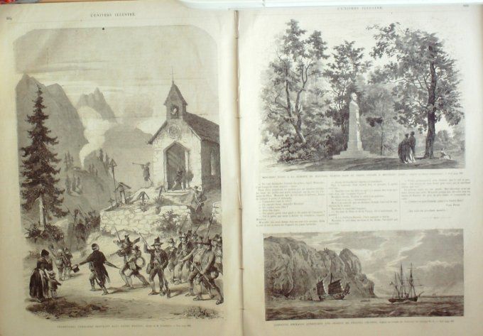 L'Univers illustré 1866 # 599 Pakistan Jacobabad Scinde Tyroliens Allemagne Meningen  Richter