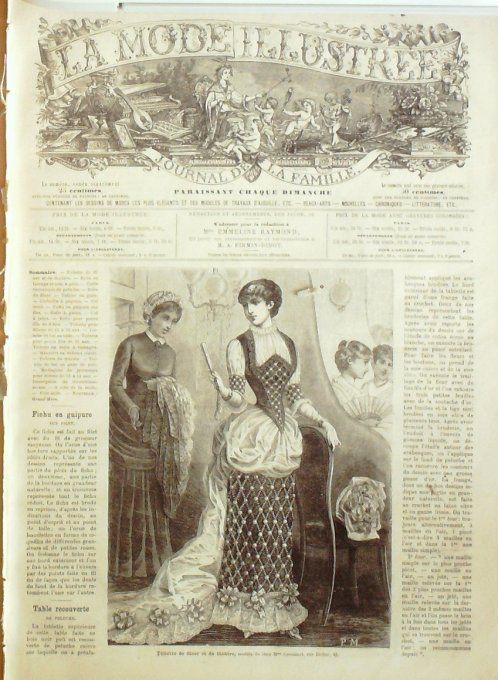 Journal Mode illustrée 1883 #  5 Toilettes de dîner & théâtre