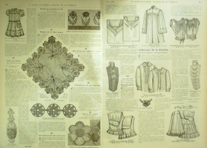 Journal Mode illustrée 1905 #  5 Toilette de visites