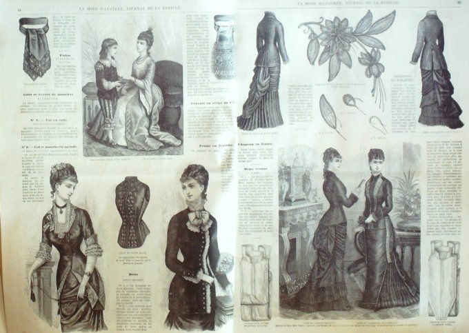 Journal Mode illustrée 1879 #  5 Robes fillettes