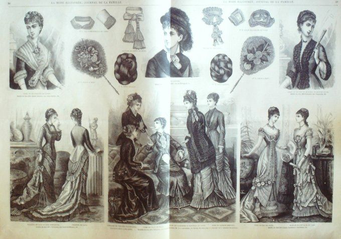 Journal Mode illustrée 1879 #  5 Robes fillettes