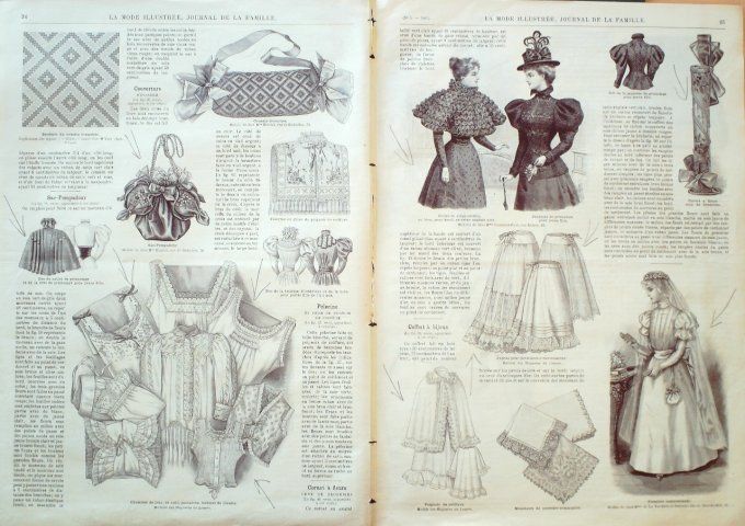 Journal Mode illustrée 1897 #  5 Robes Vigogne & drap-cachemire