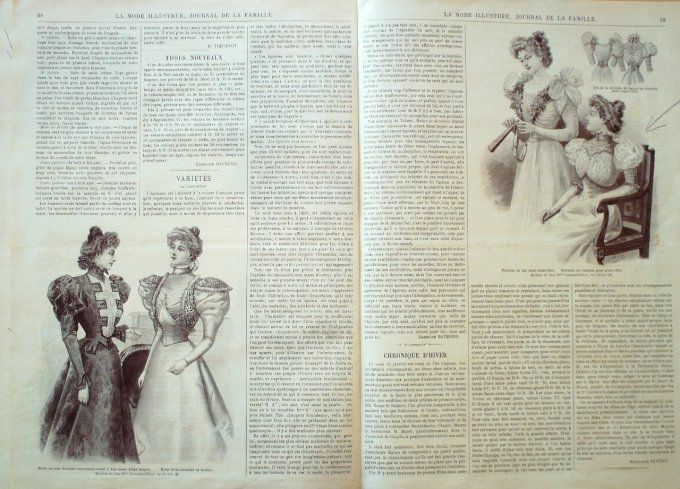 Journal Mode illustrée 1897 #  5 Robes Vigogne & drap-cachemire