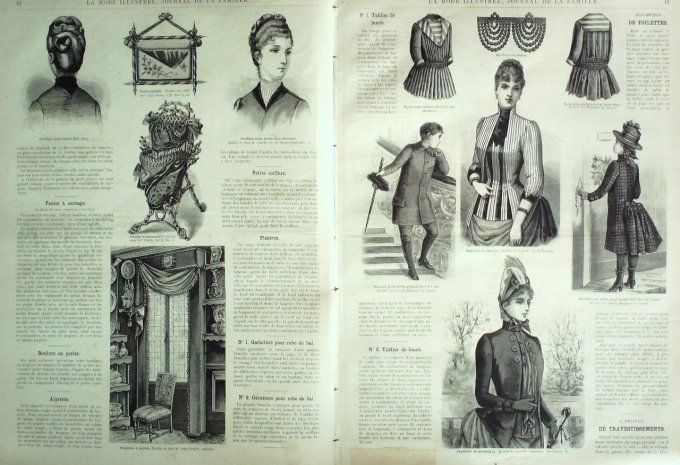 Journal Mode illustrée 1887 #  6 Mantelet de printemps