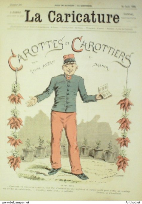 La Caricature 1886 n°347 Carottes & Carottiers Aubray Draner Trock