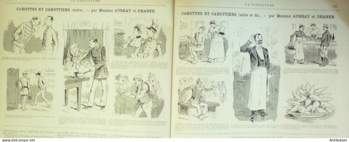 La Caricature 1886 n°347 Carottes & Carottiers Aubray Draner Trock