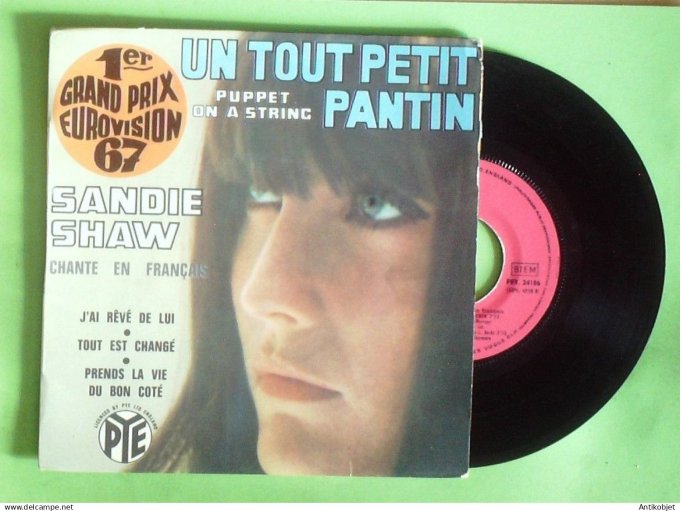 Shaw Sandie 45T EP Un tout petit pantin 1967 Eurovision