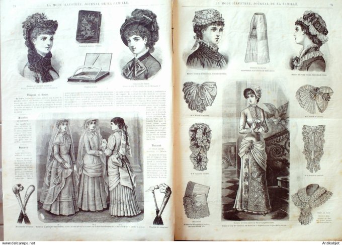 La Mode illustrée journal + gravure associée 1882 # 10