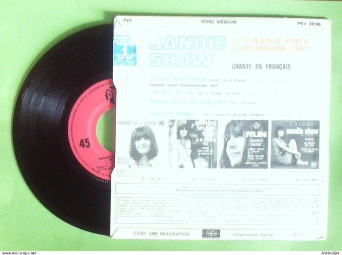 Shaw Sandie 45T EP Un tout petit pantin 1967 Eurovision