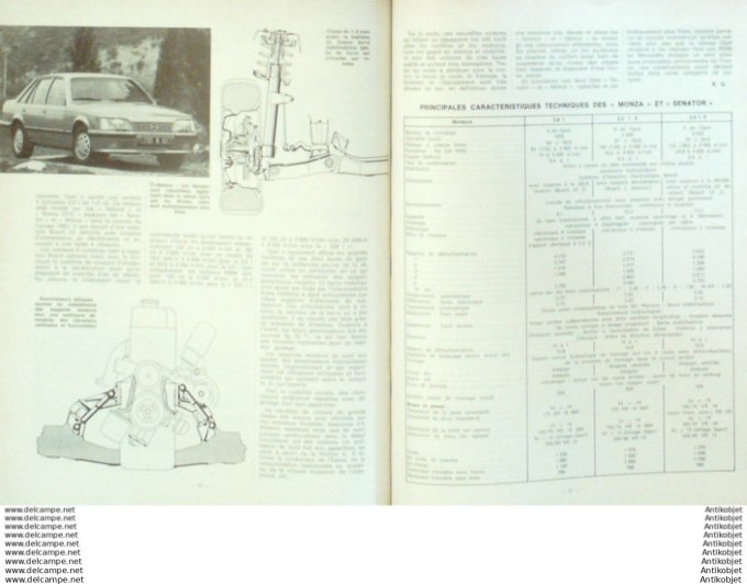 Revue Technique Automobile Ford Sierra Peugeot 604 Citroën CX 2400  #433