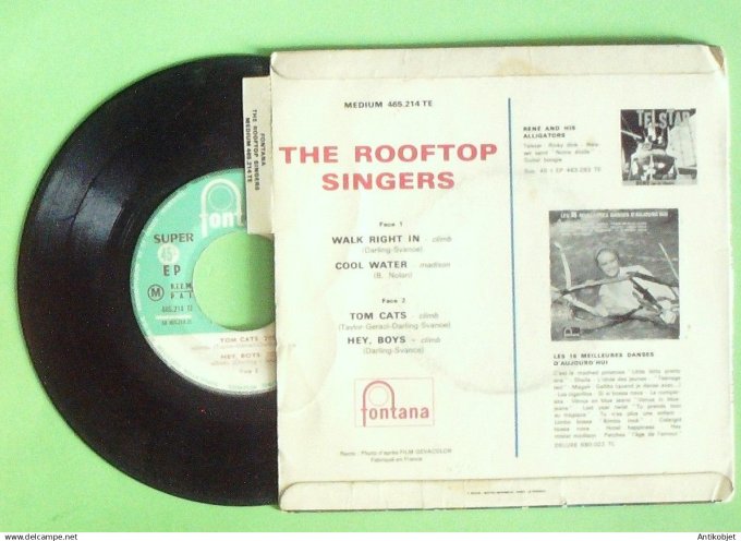 The Rooftop Singers 45T EP Walk right in (languette) 1964