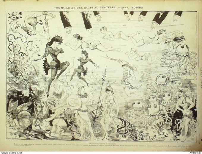 La Caricature 1882 n°107 Mille et une nuits Robida Loys Gino