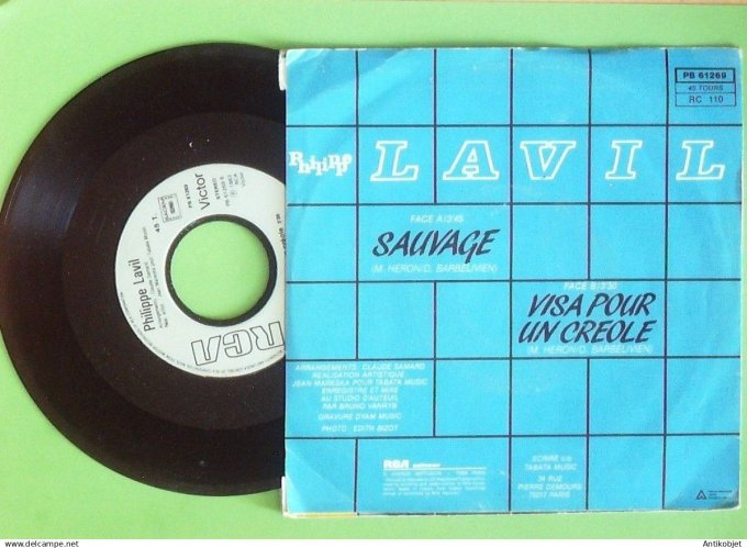 Lavil Philippe 45T EP Sauvage 1983